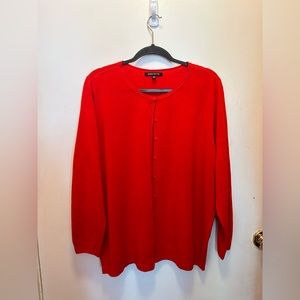 Amelotte Size 3x Red Cardigan Lightweight